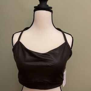 NWT Athleta Brown matte foil Vital sport bra.